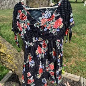 Black floral dress